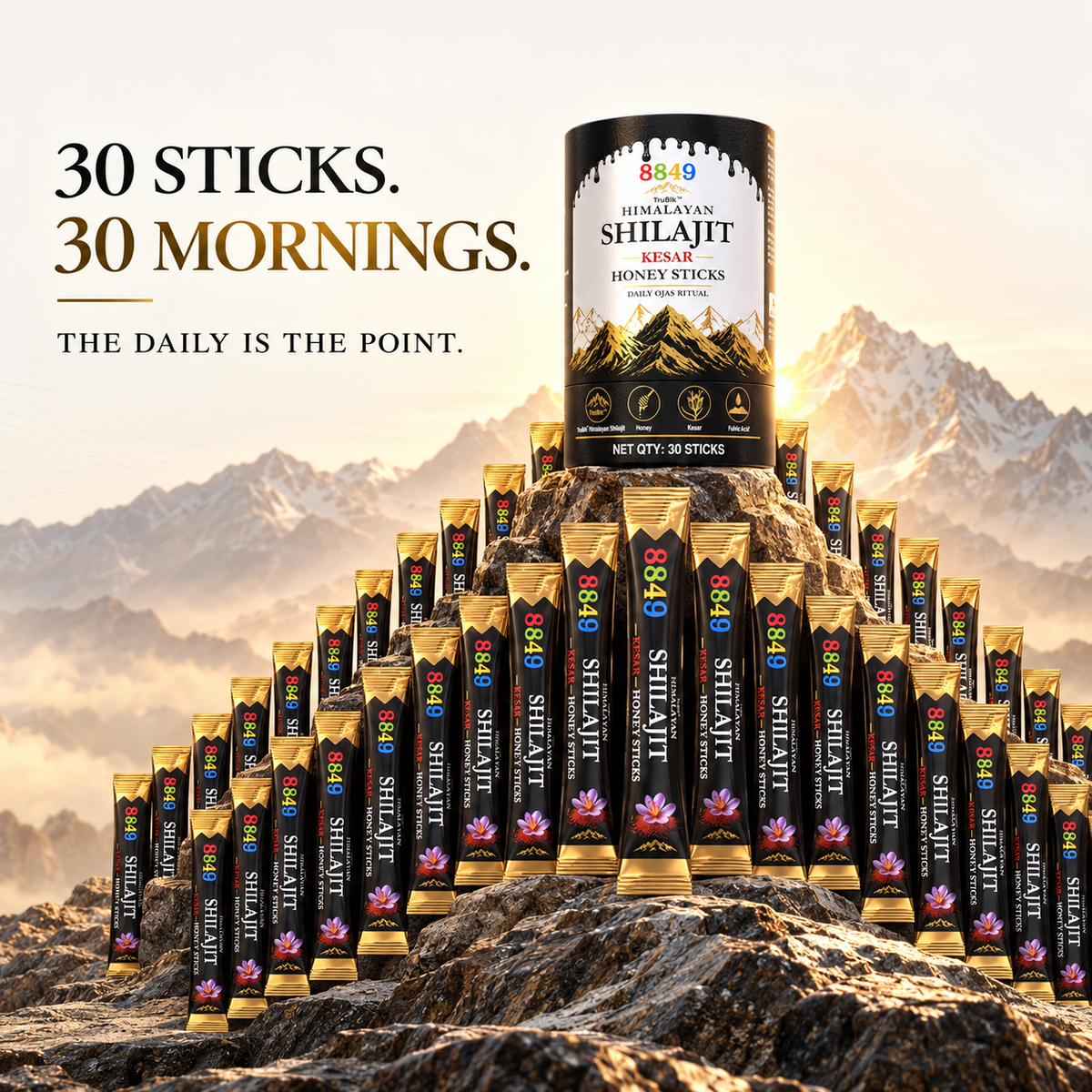 8849 Himalayan Shilajit Kesar Honey Sticks