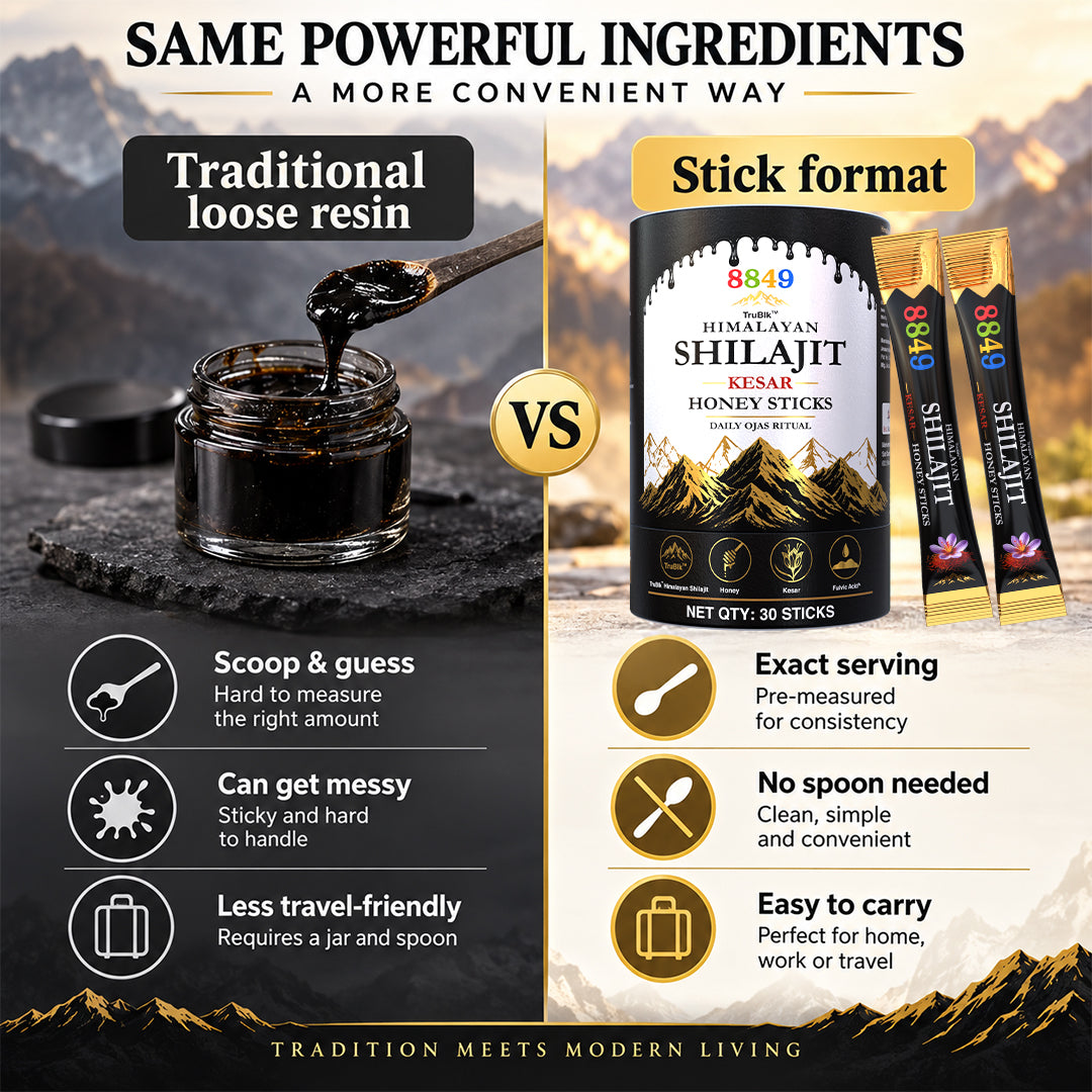 8849 Himalayan Shilajit Kesar Honey Sticks