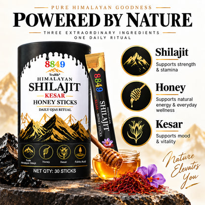 8849 Himalayan Shilajit Kesar Honey Sticks