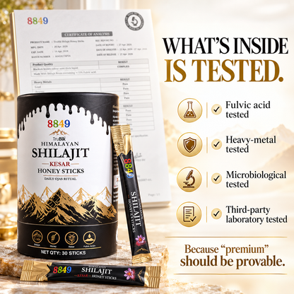 8849 Himalayan Shilajit Kesar Honey Sticks